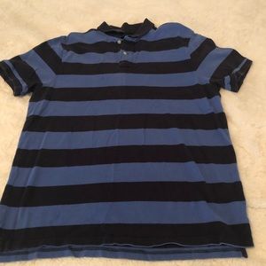 J. Crew vintage polo shirt blue stripes size XL